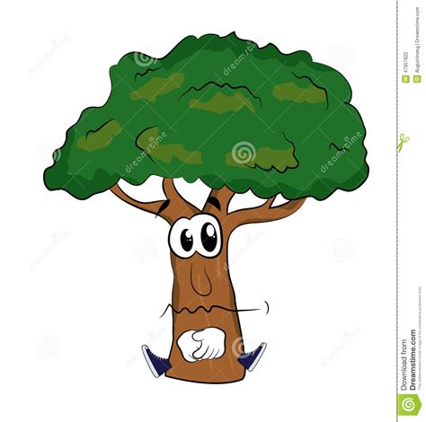 Sad Tree Cartoon Stock Illustration Illustration Of