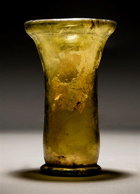 A Roman Amber Flaring Glass Wine Beaker 100 Ce 300 Ce Antique