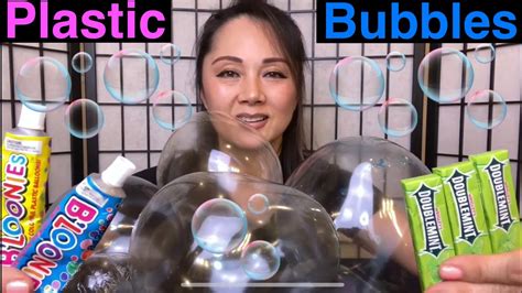 Blowing Plastic Bubbles And Chewing Doublemint Gum Gumsnapping Bubbleblowing Asmr 껌 Youtube