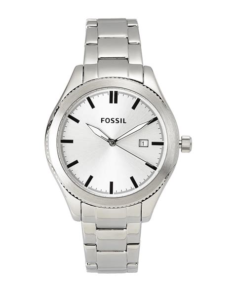 Fossil Bq3183 Silver Tone Watch In Metallic For Men Lyst