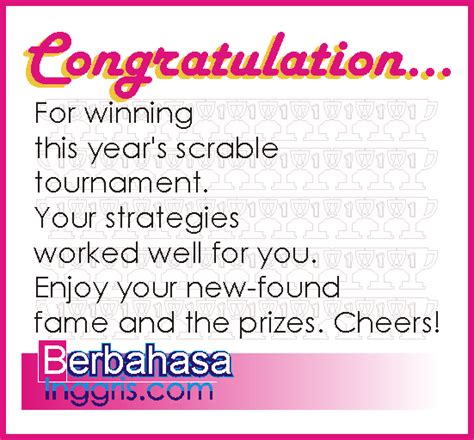 20 Contoh Kartu Ucapan Selamat Menang Lomba dalam Bahasa Inggris dan Terjemahannya