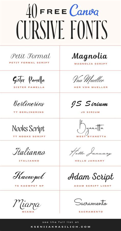 40 Free Cursive Font Styles For Any Type Of Lettering Including The