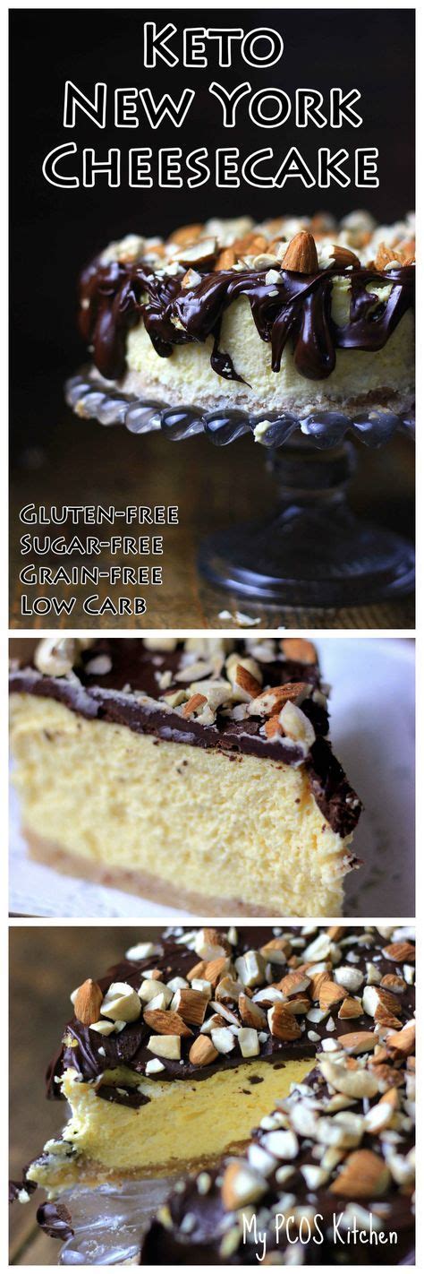 How to make keto cheesecake. My PCOS Kitchen - Keto New York Cheesecake - This decadent sugar-free and glu… | Low carb ...