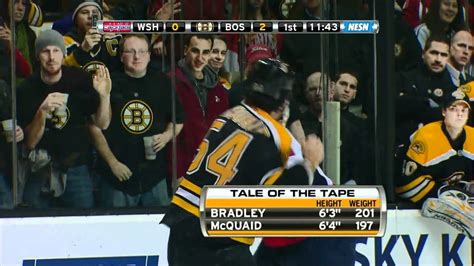 Adam Mcquaid Fights Matt Bradley Wslowmo Nesn 121810 1080p Hd Youtube