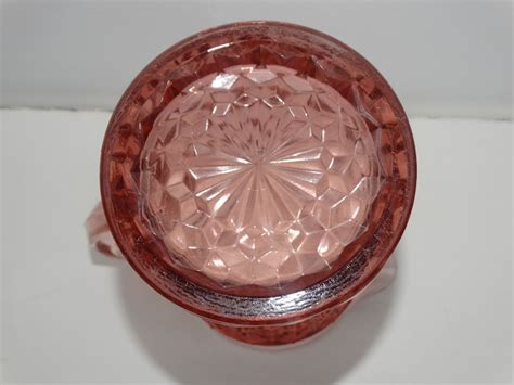 Vintage Jeannette Glass Company Cube Cubist Pink Etsy