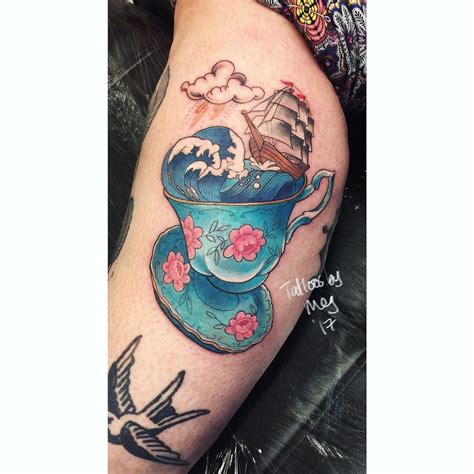 With tattoo designers from all over the world, we can draw your dream tattoo. Storm in a teacup tattoo | Tea tattoo, Best tattoo designs