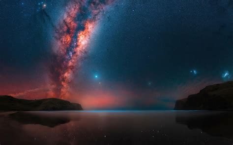 1920x1200 Milky Way Rises At A Remote Bay Near Christchurch 4k 1080p