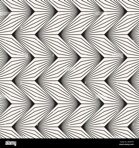 Vector Seamless Pattern Geometric Striped Ornament Optical Illusion