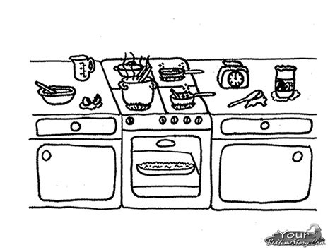 Click any coloring page to see a larger version and download it. Kitchen room (Buildings and Architecture) - Printable ...