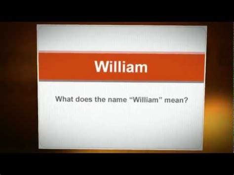 Mean = (x1 + x2 + x3 +. What Does My Name Mean? - William - YouTube