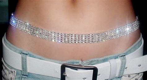 Buy Treazy 5 Rows Rhinestone Crystal Sexy Body Jewelry For Women Belly Chain