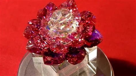 Step into the world of swarovski: Swarovski Crystal Lotus Flower - Rose Red - YouTube