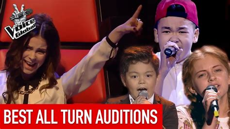 The Voice Kids Best All Turn Blind Auditions Worldwide Youtube