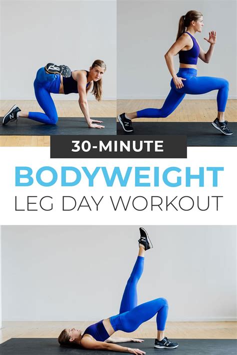 30 Minute Bodyweight Leg Workout Nourish Move Love