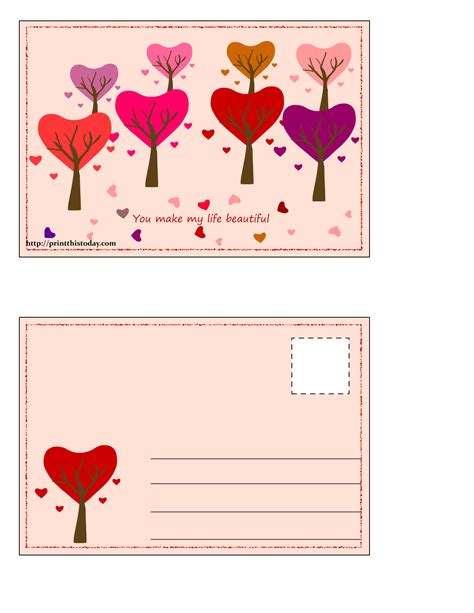 24 Free Printable Love Postcards