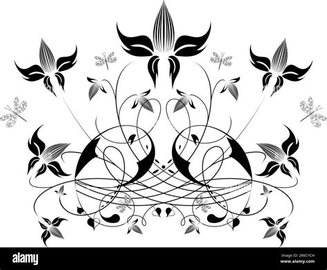 decorative flowers isolated on white background vector illustration please see some similar