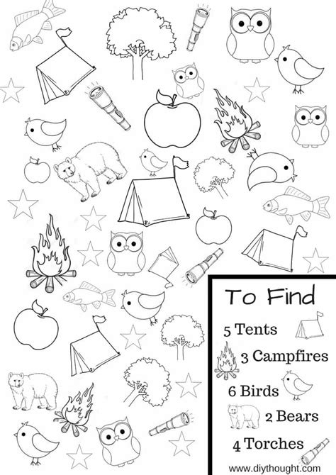 You can add the name or whatever other words you want through our convenient tool. 8 Free Kids Printables To Take Camping - diy Thought