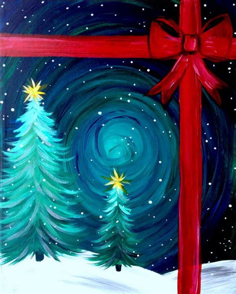 Easy Canvas Painting Ideas For Christmas Noted List