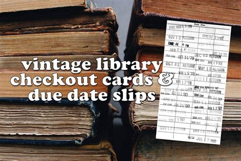 Remember Vintage Library Checkout Cards And Due Date Slips Click Americana