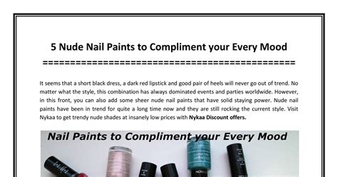 Nude Nail Paints To Compliment Your Every Mood Pdf Docdroid