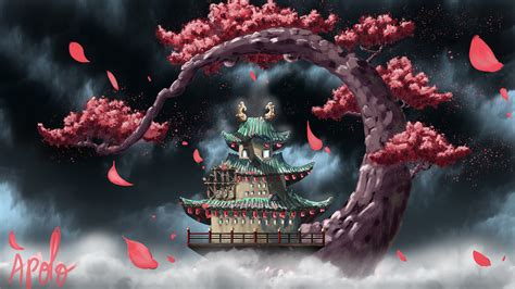 One piece themes new tab from lh3.googleusercontent.com. Wano Temple 8k Ultra HD Wallpaper | Background Image ...