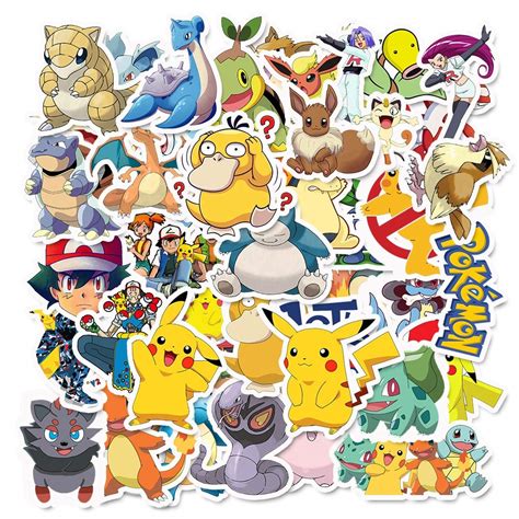 200 Piezas De Pegatinas De Pokemon Coche Pegatinas Geniales De Dibujos