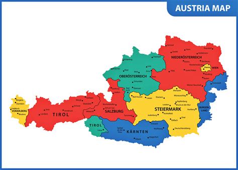 Austria Map Of Regions And Provinces