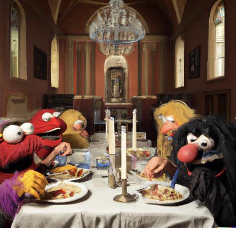 Muppets Eating Dinner Muppets Eating Dinner At A Picnic Table And