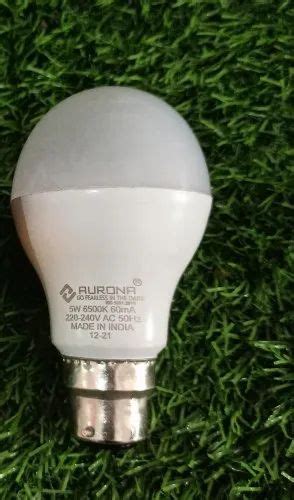 Pcaluminium Round 5 W Led Bulb Base Type B22 At Rs 41piece In Sikar