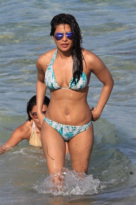 Priyanka Chopra Shows Off Her Bikini Body Beach In Miami FL 05 15
