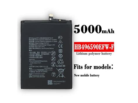 Huawei Hb496590efw F 5000mah1935wh 387v Batterie Smartphone Acheter