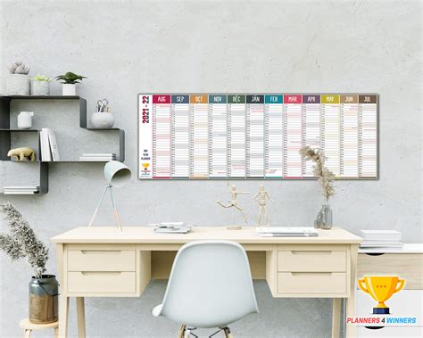 Mid Year Academic Year Wall Planner 20212022 Extra Wide Size