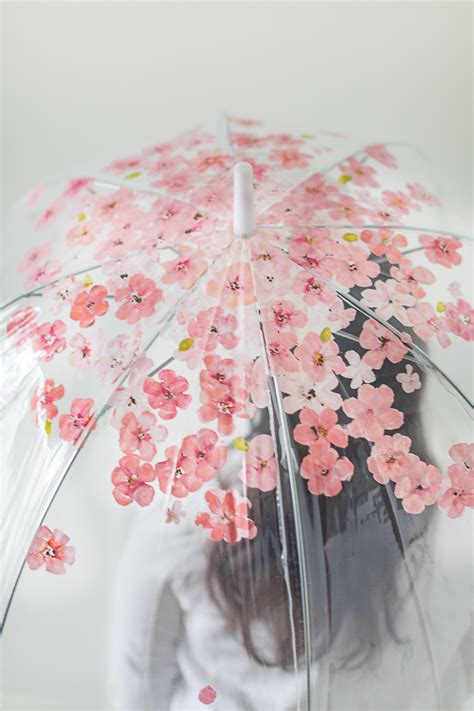 Hand Painted Cherry Blossom Umbrella Umbrella Umbrella Painting