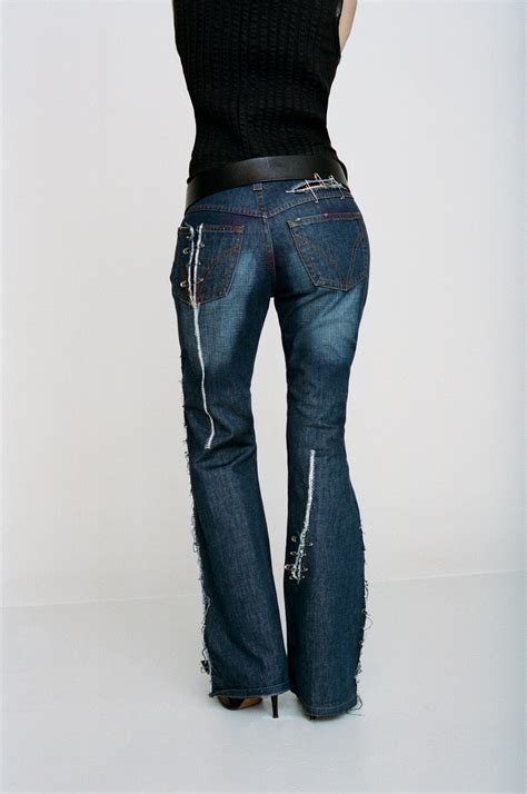 Ar23 Dolce And Gabanna Safety Pin Jeans In Blue Modesens