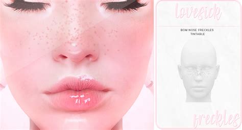 Second Life Marketplace Lovesick Bom Nose Freckles Basic And Evo X