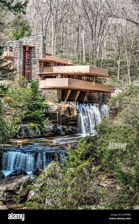 Fallingwater House From The Architect Frank Lloyd Wright Mill Run