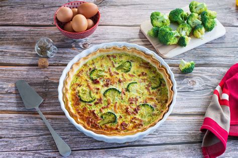 Quiche aux brocolis et aux lardons