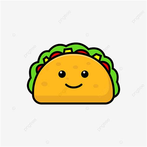 Cute Taco Clipart Png Images Cute Taco Vector Illustration Taco