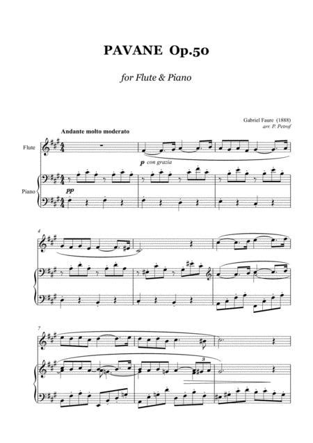 Faure Pavane Op 50 Flute And Piano Sheet Music Pdf Download