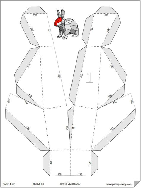 Easter Bunny Rabbit Papercraft Template Giant Size Etsy Uk