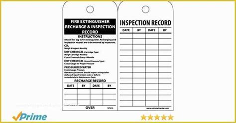 A fire extinguisher inspection is a process that must be conducted monthly to ensure that this fire equipment is in good working conditions. 31 Free Fire Extinguisher Inspection Tags Template | Heritagechristiancollege