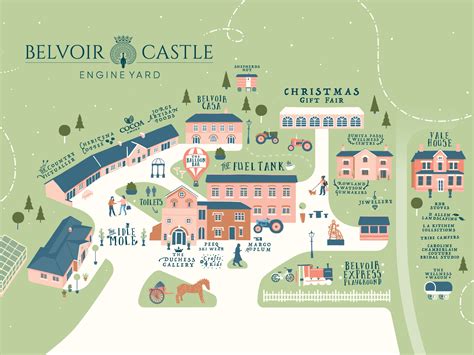 Belvoir Castle Engine Yard Illustrated Map By Root Studio On Dribbble