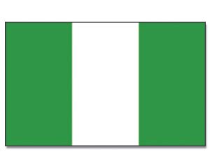 Diese nigeriaflagge besteht aus polyester mit einem gewicht von 80 g/m². Flagge Nigeria - Flaggen-Übersicht