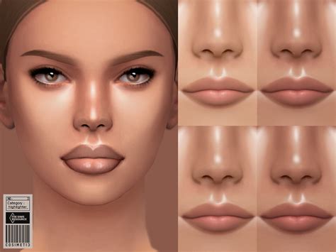 The Sims Resource Highlighter Face Shine N3