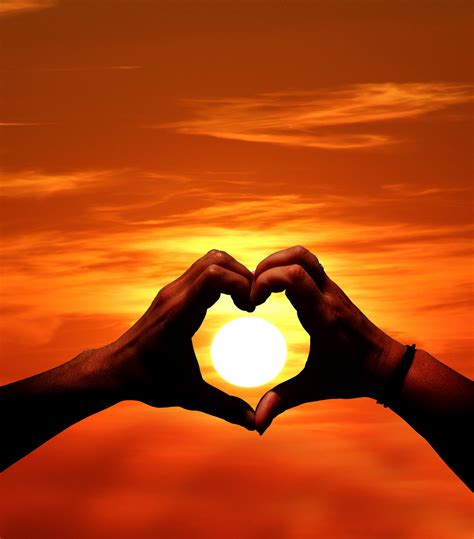Sunset Heart Hands Free Stock Photo Public Domain Pictures
