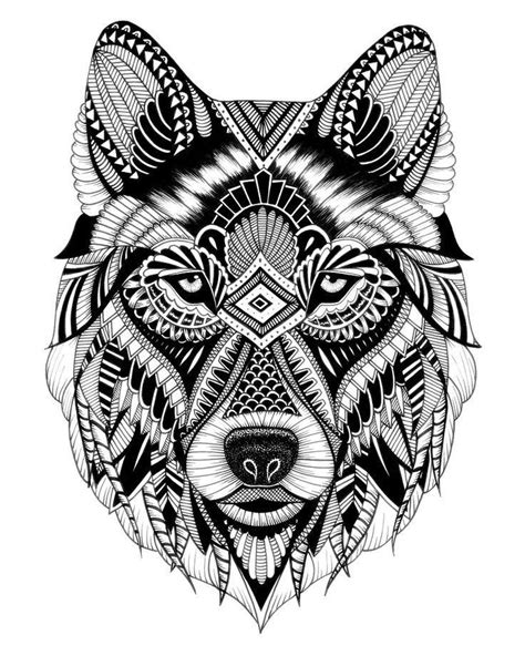 Zentangle Wolf Chicano Art Tattoos Wolf Tattoos Wolf Mandala Tattoo