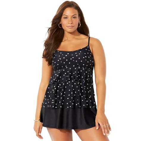 swimsuitsforall swimsuits for all women s plus size tiered swimdress