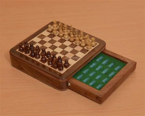 Travel Series Wooden Magnetic Chess Set In Sheesham Wood Feb Fab Sale