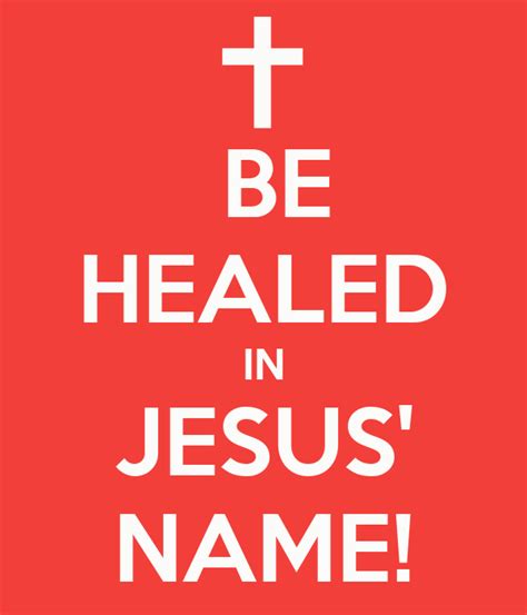Be Healed In Jesus Name Poster Nina Keep Calm O Matic