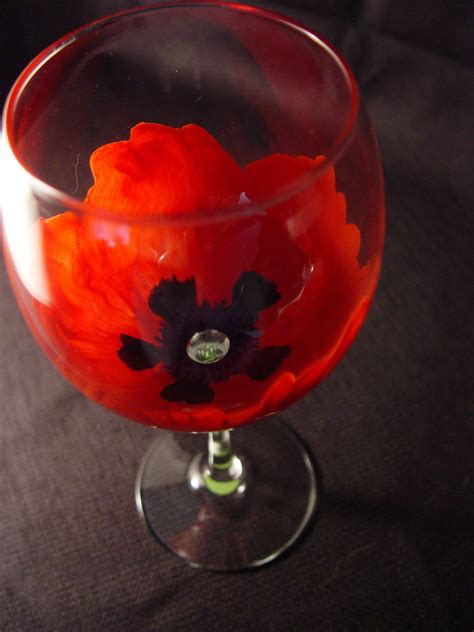 This Red Poppy Wine Glass Is Now Available In A Fine Quality Thin Walled Tasting Glass